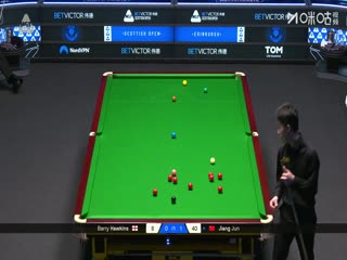 斯诺克苏格兰公开赛第一轮64进32 巴里·霍金斯0-4江俊 20251216
